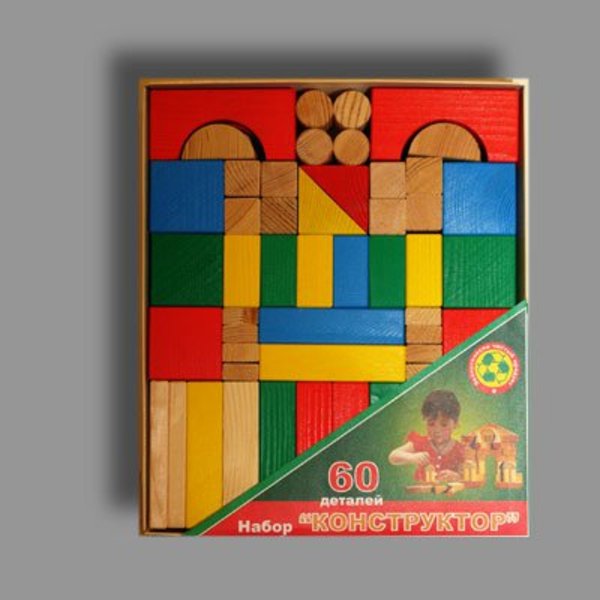 ПРЕ Строит. набор цвет. 60 дет.картон.короб. СЦ 1301