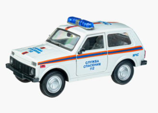 УРТ Машина "Автопарк" МЧС на батарейках, в коробке 9078-A