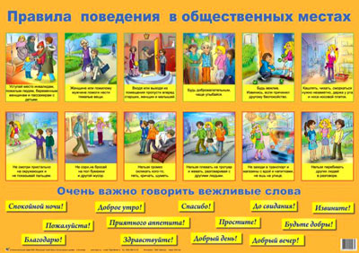 МГ Плакат "Правила поведения в общественных местах"