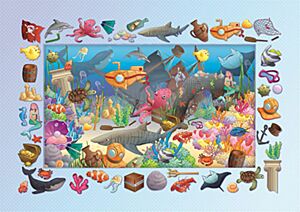 КД Игровой коврик Морские обитатели 150х100 см, Achoka 11264