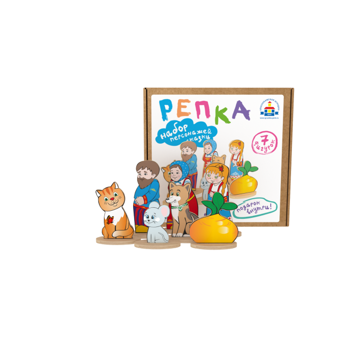 КФДИ Персонажи к сказке "Репка" (16,5*16,5*6,5 см) Н-19