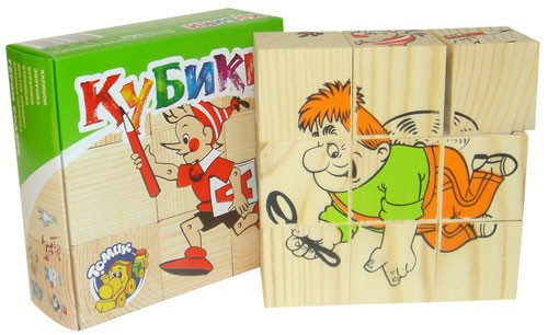 ТОМ Кубики "Герои сказок" 9шт, арт. 4444-2