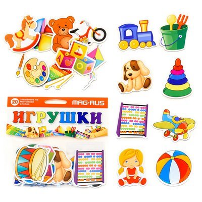 АНЕ MAG-RUS Набор ИГРУШКИ. Картон, магнит (20 эл-в) NF1012